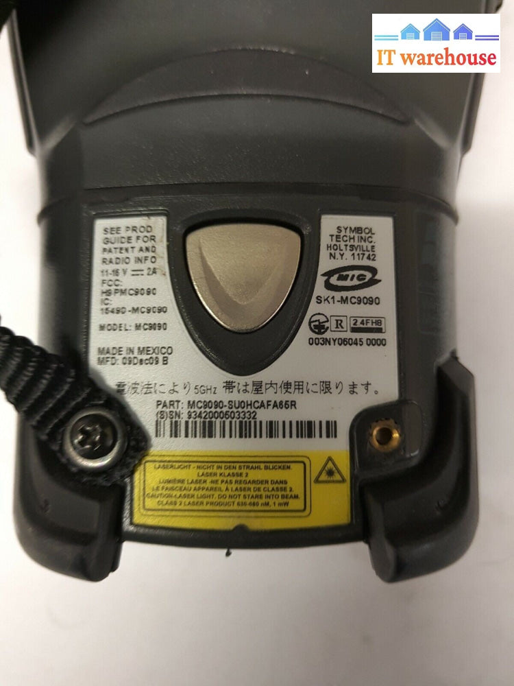 - Motorola MC9090 MC9090-SUOHCAFA65R 1D WiFi Barcode Scanner (W/O CHARGER)