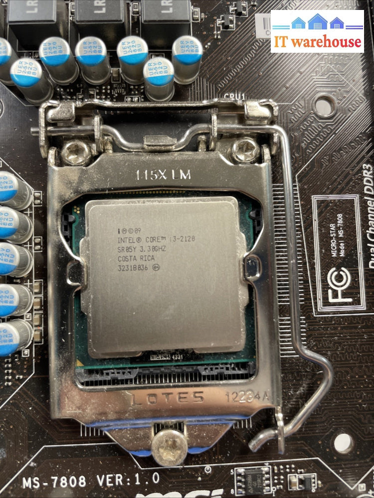 MSI B75MA-E33 Desktop Motherboard LGA1155 DDR3 Intel B75 M-ATX  +CPU