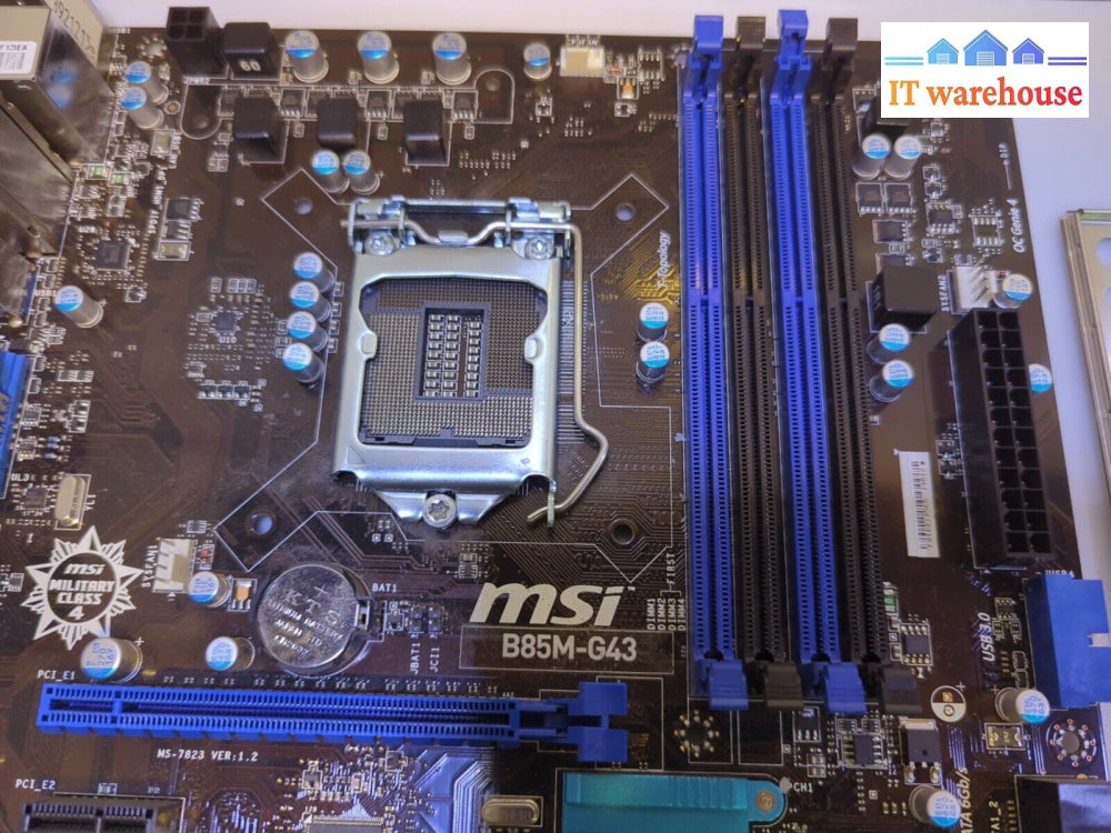 - MSI B85M-G43 M-ATX LGA 1150 Intel B85 DDR3 HDMI/DP USB3.0 Motherboard 