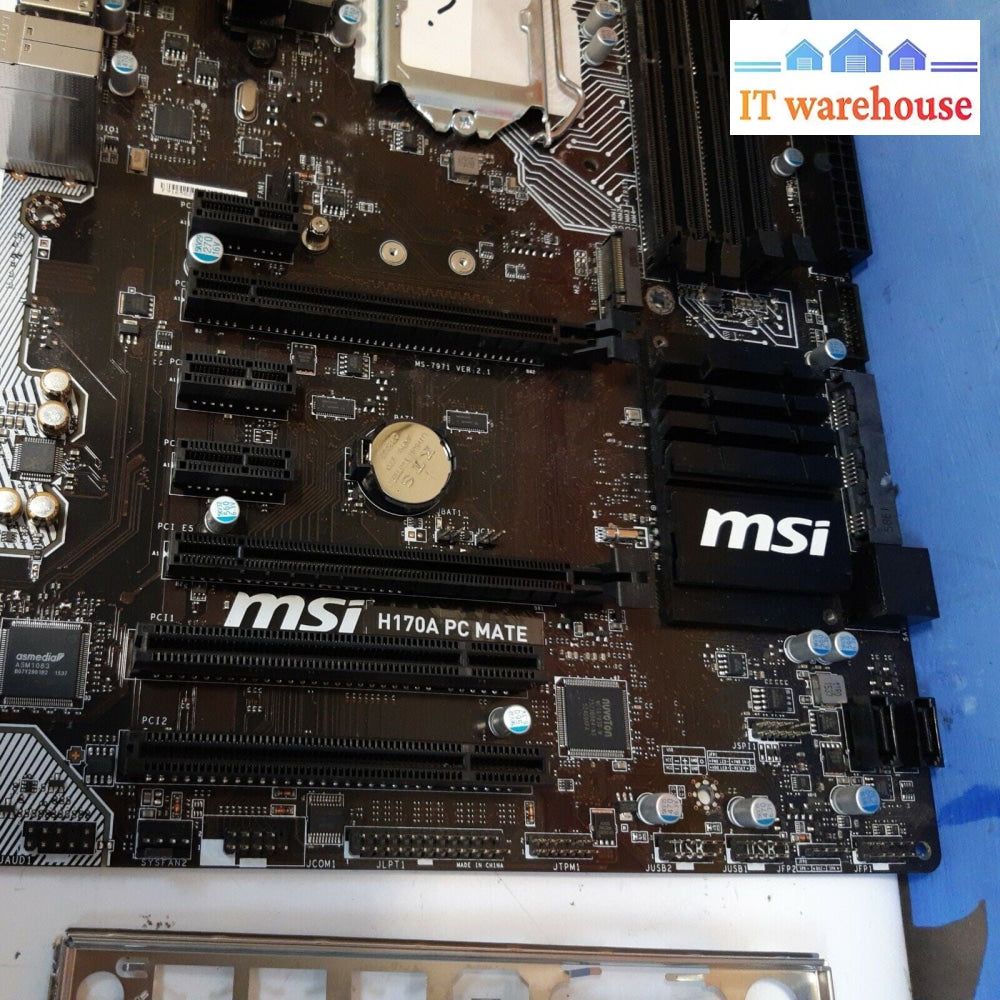 .MSI H170A PC MATE Motherboard 1151 (as is)