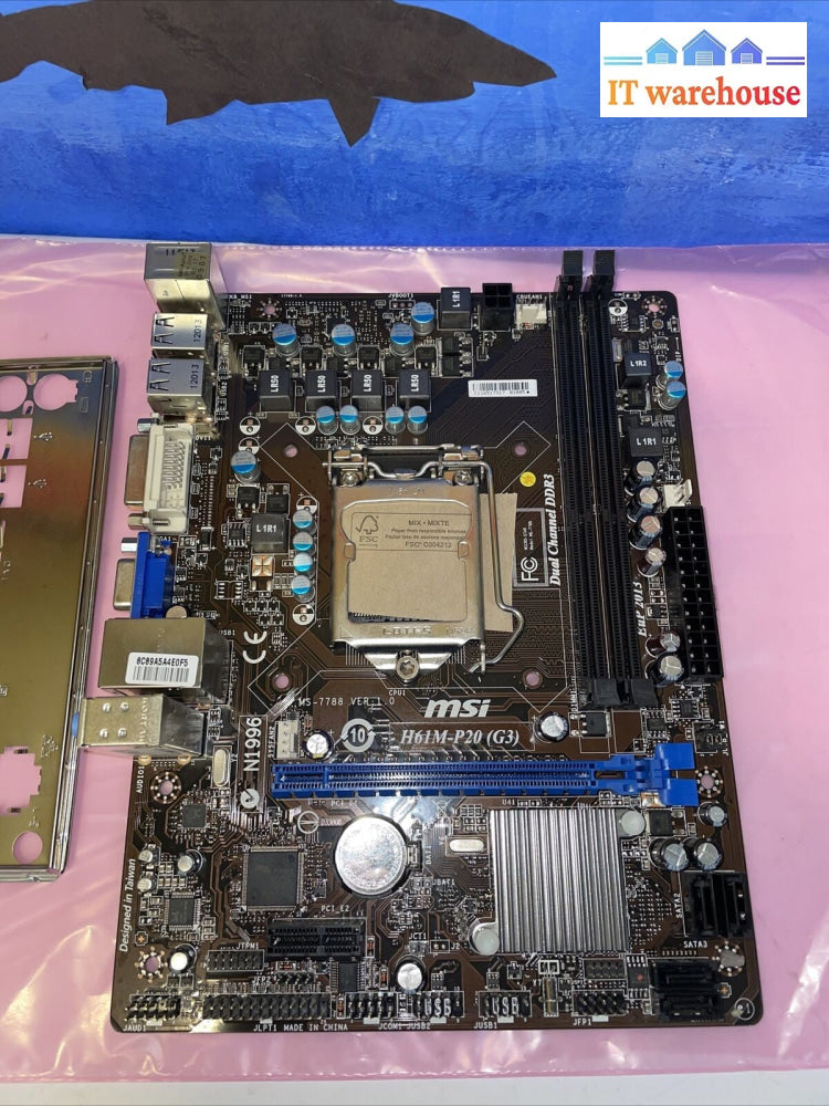 MSI H61M-P20 (G3) MS-7788 VER:1.0 Socket LGA115X Intel mATX motherboard
