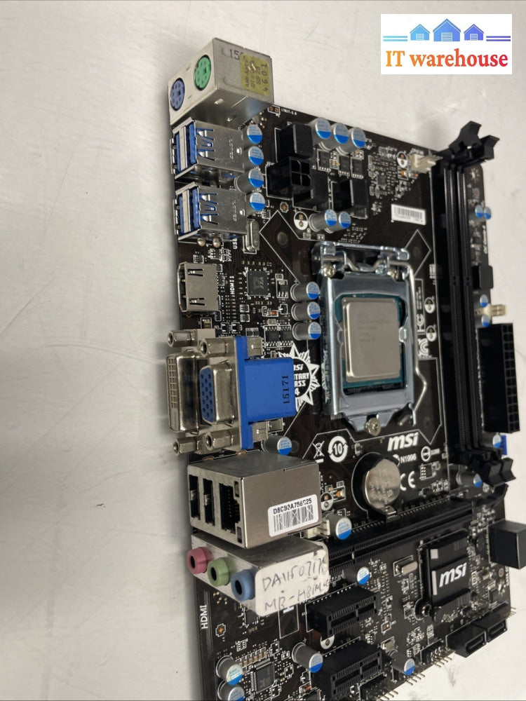 MSI H81M-E34 Mini-ATX LGA 1150 DDR3 HDMI VGA DVI Motherboard + cpu