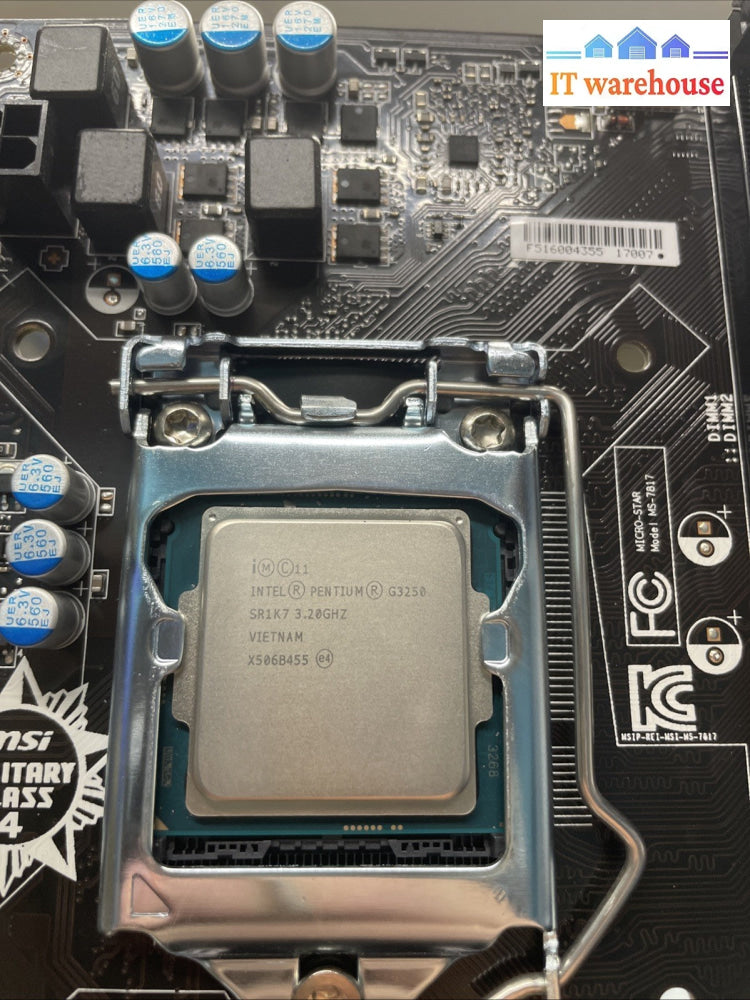 MSI H81M-E34 Mini-ATX LGA 1150 DDR3 HDMI VGA DVI Motherboard + cpu