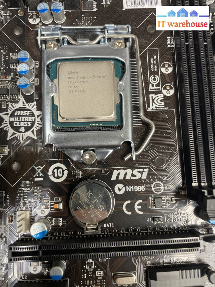 MSI H81M-E34 Mini-ATX LGA 1150 DDR3 HDMI VGA DVI Motherboard With CPU Processor