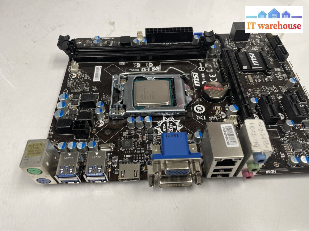 MSI H81M-E34 Mini-ATX LGA 1150 DDR3 HDMI VGA DVI Motherboard With CPU Processor