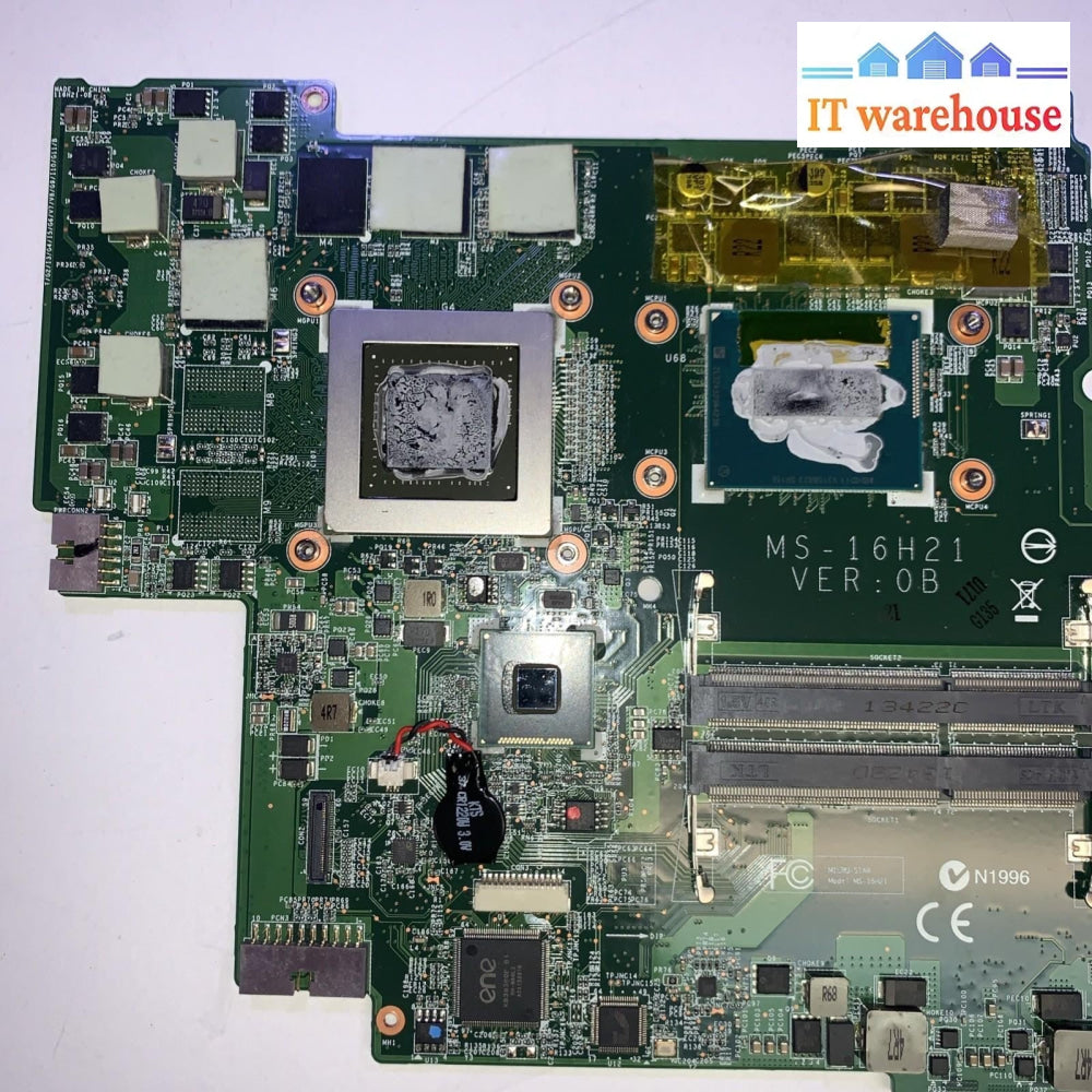 MSI laptop MS-16H21 Motherboard With i7-4710HQ CPU NVIDIA GTX 860M 2GB