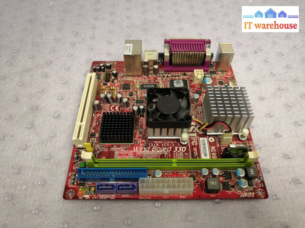 + MSI Microstar Wind Board 330 MS-7314 VER: 2.1 Motherboard W/ onboard Processor