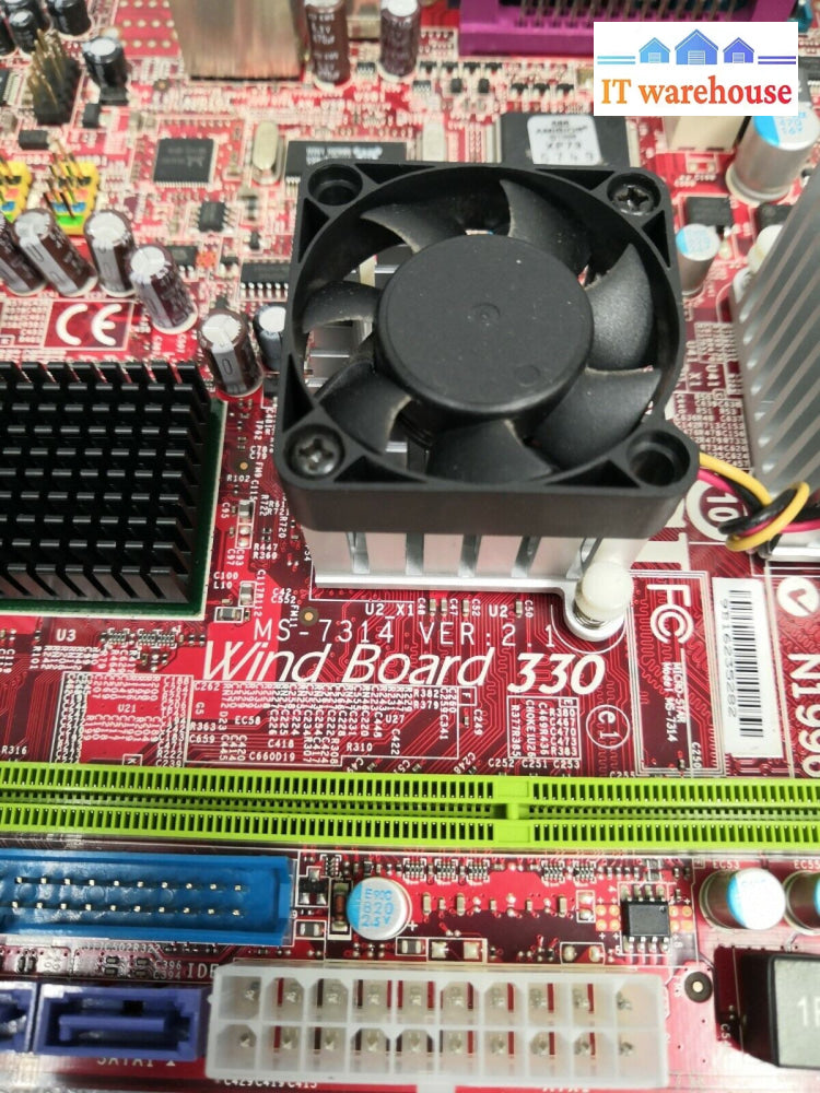 + MSI Microstar Wind Board 330 MS-7314 VER: 2.1 Motherboard W/ onboard Processor
