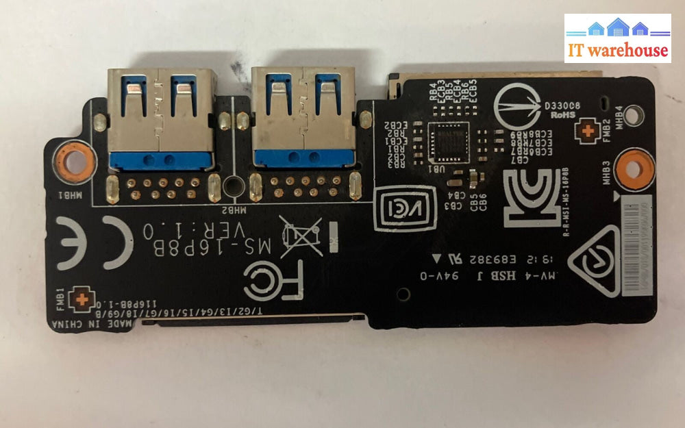 MSI Ms-16P8B USB Card Reader IO PC Board For MSI Laptop MS-16P8 ~