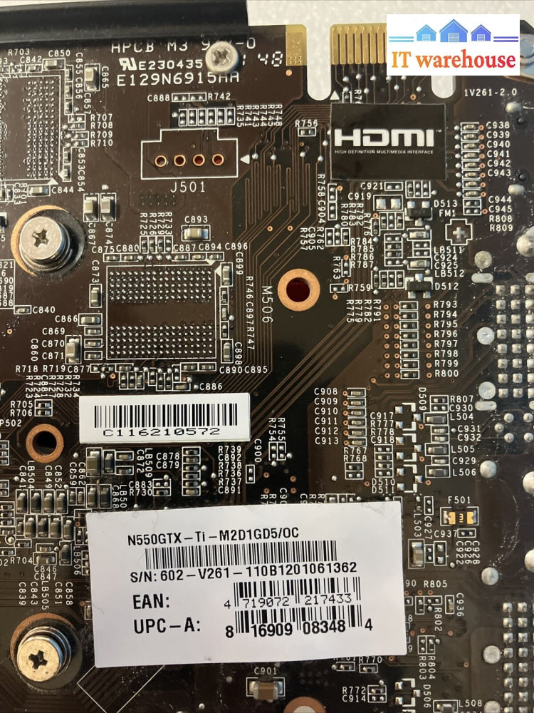 Msi N550Gtx-Ti Dual Dvi Mini Hdmi Pci-E Graphics Vide Card N550Gtx-Ti-M2D1Gd5/Oc