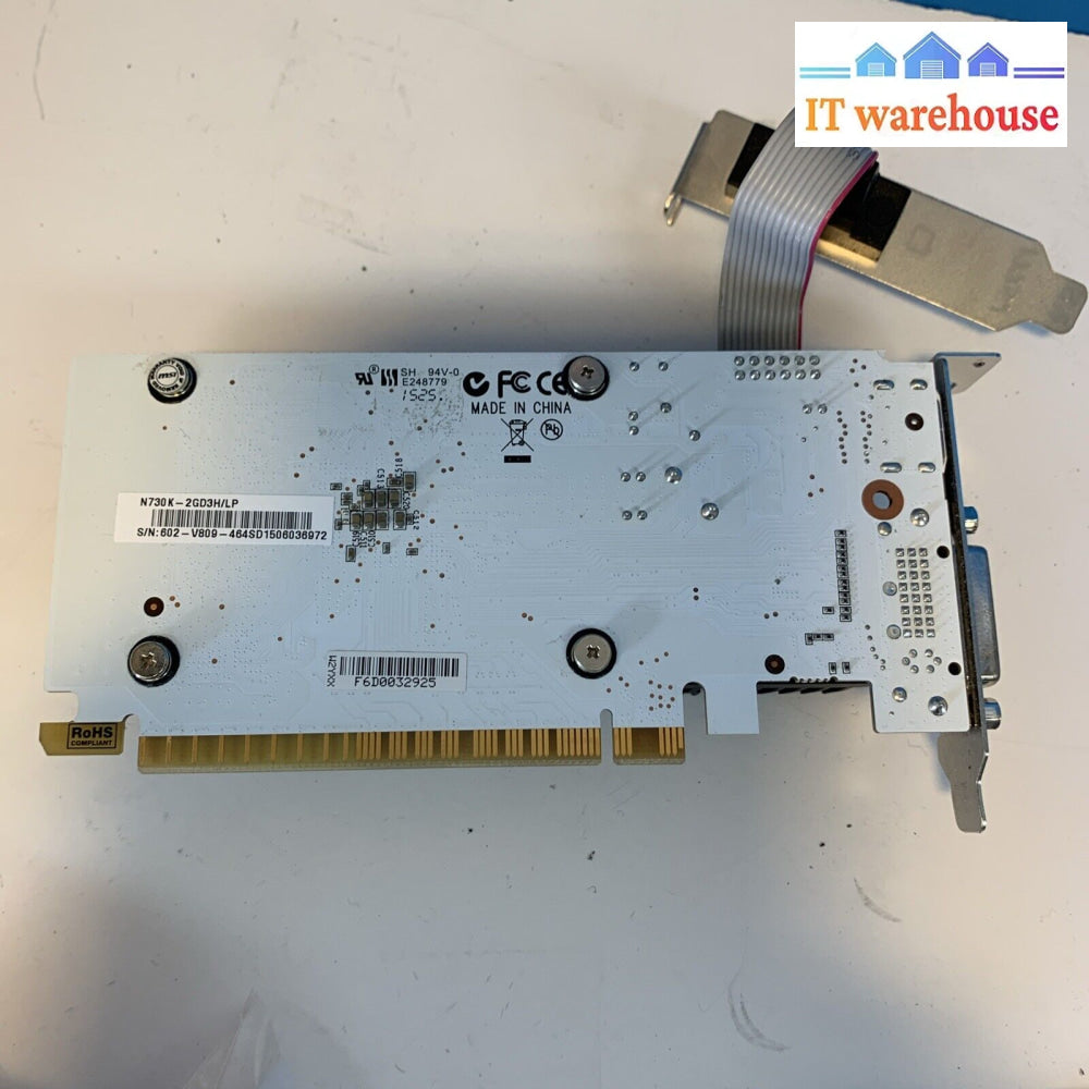 MSI Nvidia GeForce GT 730 2GB Low Profile PCI-E Video Card HDMI N730K-2GD3H/LP