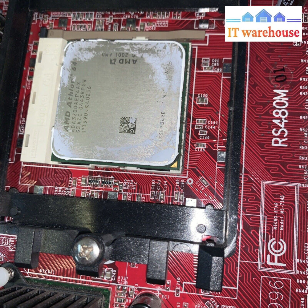 MSI RS480M Socket 754 Motherboard  + CPU