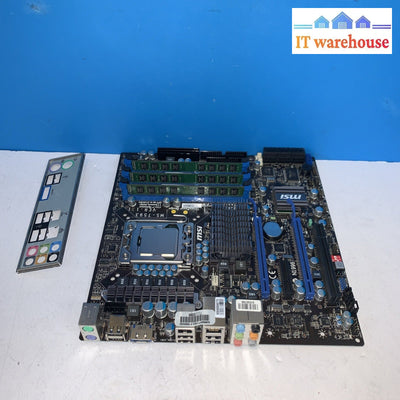 MSI X58M Motherboard LGA 1366 MS-7593 Ver 1.1 w/ i7-960+6GB RAM