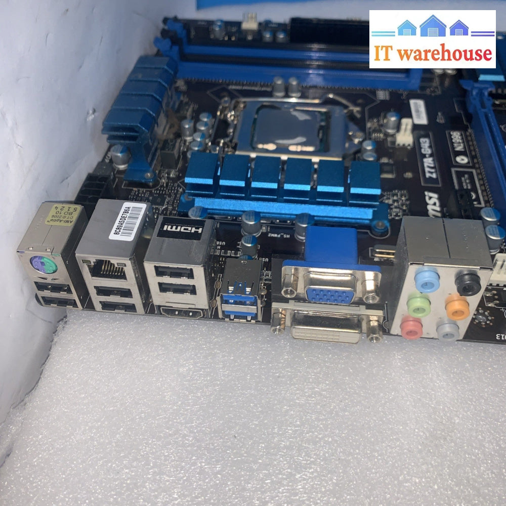 MSI Z77A-G43 Motherboard LGA 1155 CPU DDR3 Dual Channel PCIe w/CPU I/O Shield