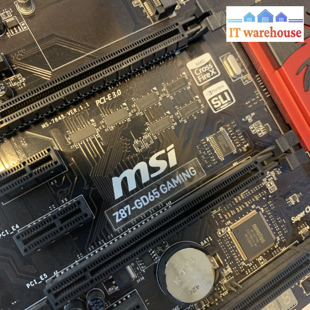 MSI Z87-GD65 GAMING Motherboard ATX LGA 1150 Intel DDR3 PCI-E 3.0 w/ i7-4790K