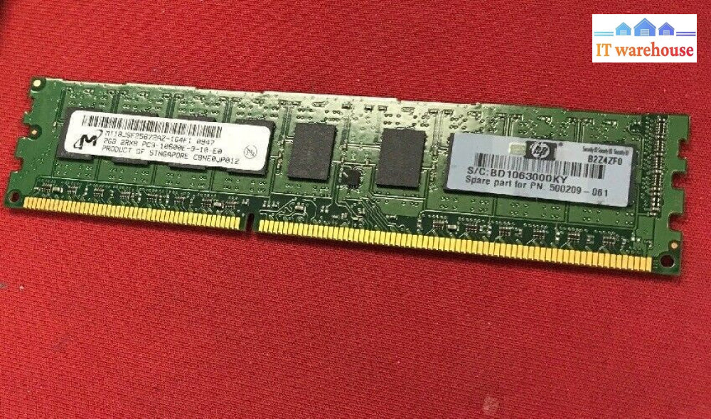 MT18JSF25672AZ-1G1F1 Micron 2GB PC3-8500 DDR3-1066MHz ECC Unbuf Memory  @@@