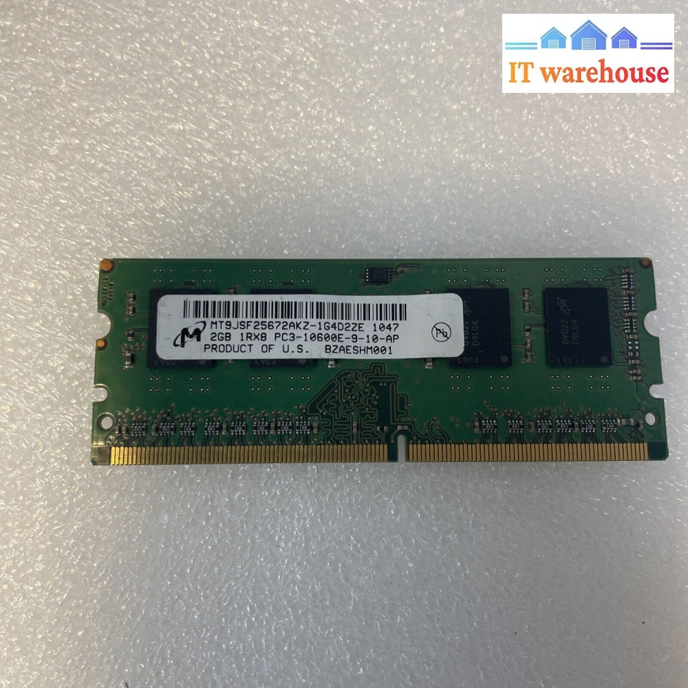 Mt9Jsf25672Akz-1G4D2Ze Micron 2Gb Mini Ecc Pc3-10600 1333Mhz 1Rx8 Memory