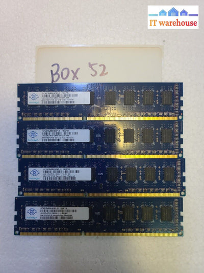 - Nanya 16GB (4x 4GB) DDR3 1600 PC3-12800U Desktop RAM NT4GC64B8HG0NF-DI Tested 