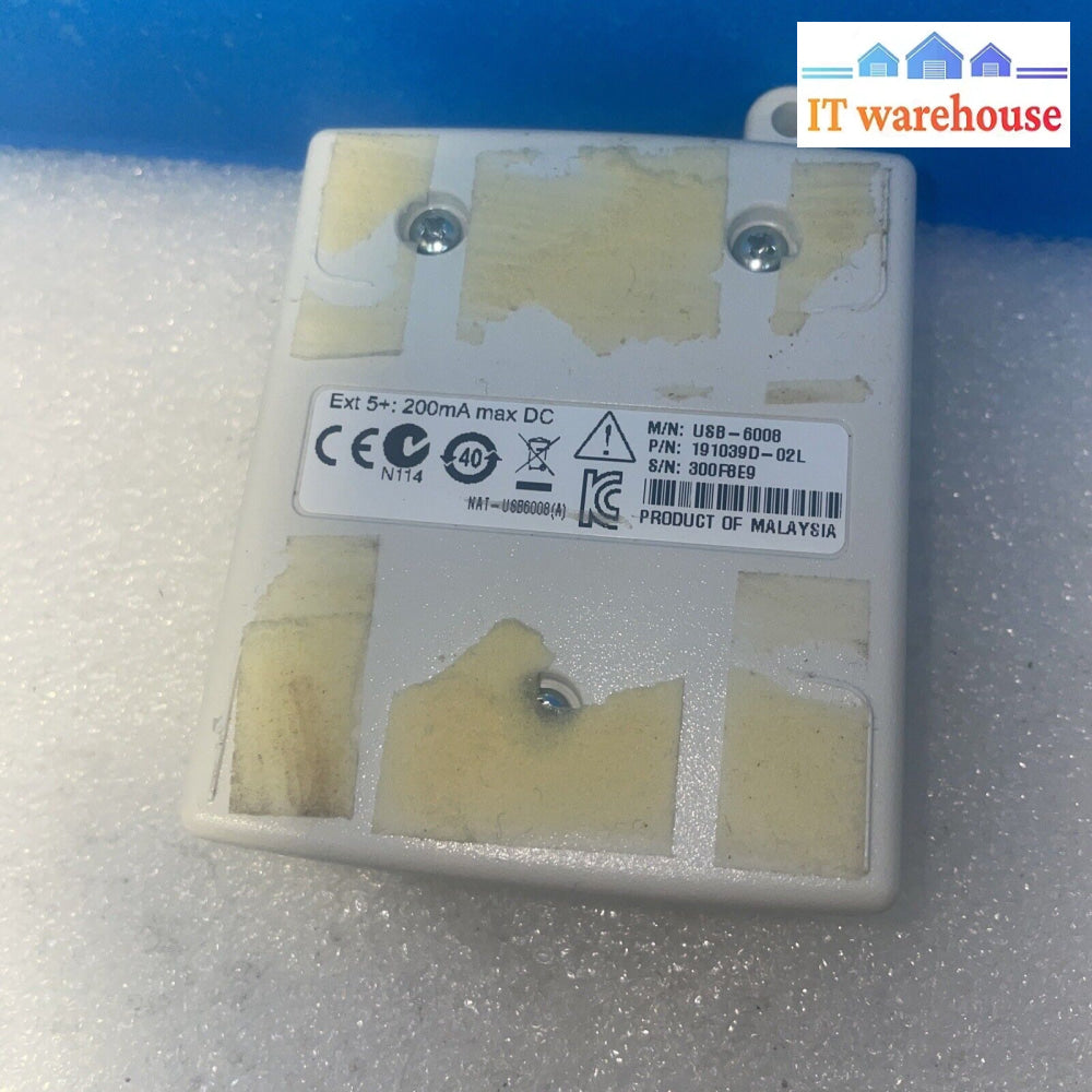 National Instruments Usb-6008 Data Acquisition Card Ni Daq Multifunction Us