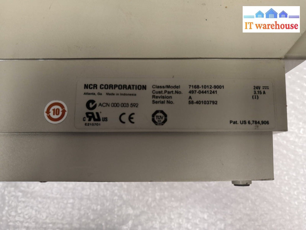 + NCR CORPORATION 7168-1012-9001 THERMAL Printer (USB/RS232 INTERFACE) W/AC @@@