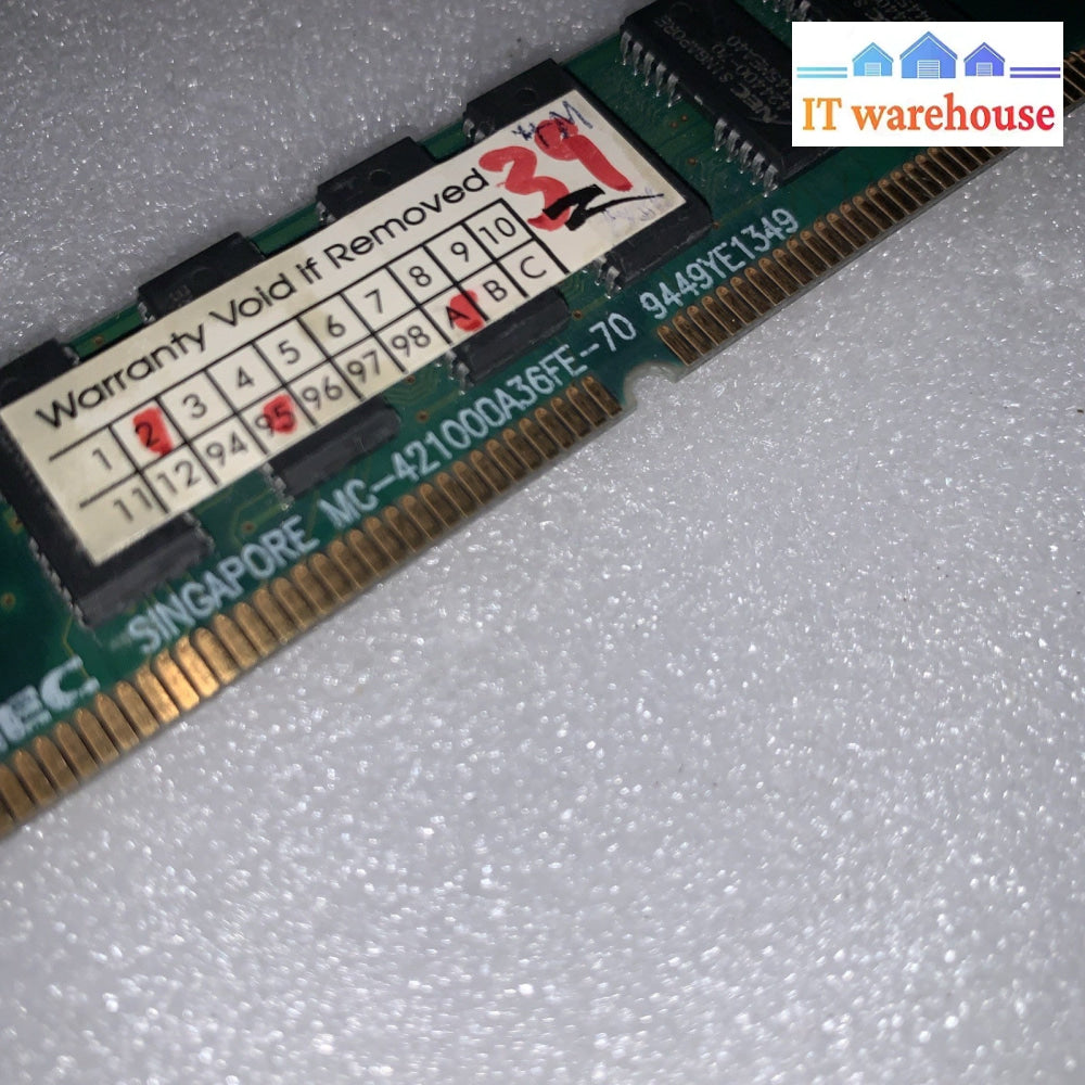 NEC MC-421000A36FE-70 72-Pin EDO DRAM SIMM 8MB 70ns Vintage Memory Singapore