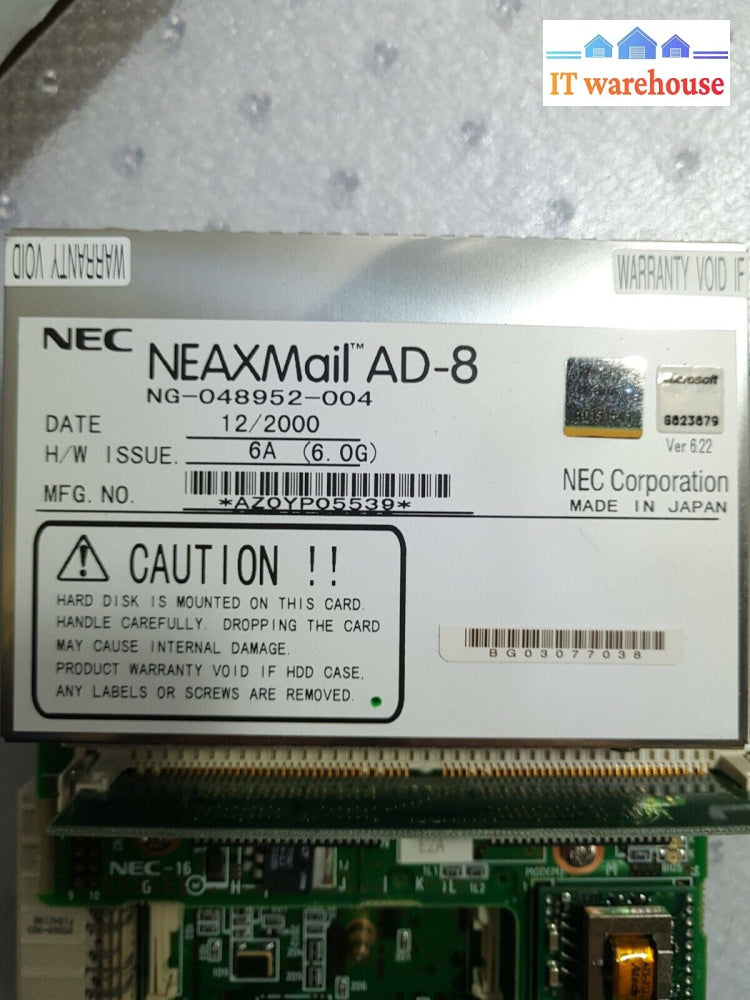 - NEC NEAX 2000 IVS NEAXMail AD-8 Voicemail Card NG-048952-004
