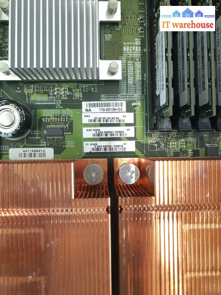 - NetApp 111-01062 110-00136 Controller With Memory for FAS3240 NAF-0901 Array