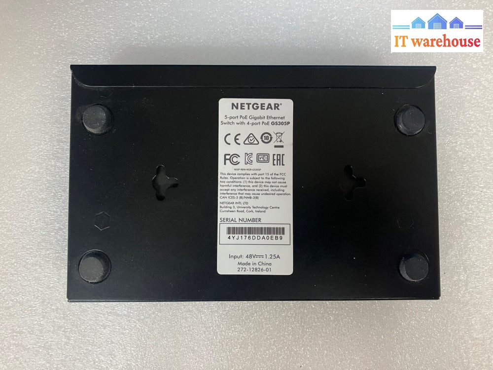 ~ NETGEAR GS305P 5-Port Unmanaged PoE Switch  ( No Charge Adapter )