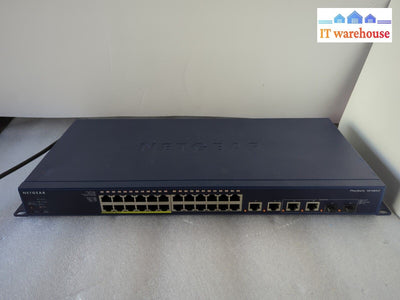 NETGEAR PROSAFE FS728TLP NETWORK RACK MOUNTABLE SWITCH 28 PORT POE w/mount