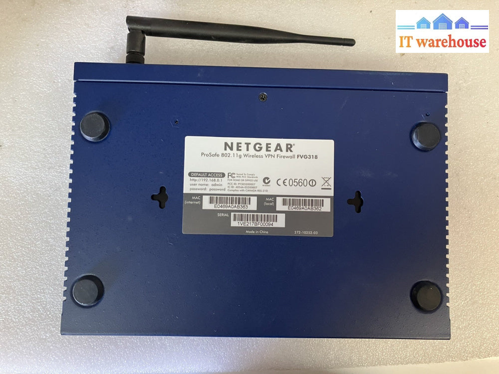 ~ Netgear ProSafe FVS318 8-Port Gigabit VPN Firewall