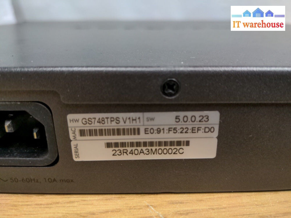 - NETGEAR ProSafe GS748TPS 48 Port Gigabit PoE Stackable Smart Switch 