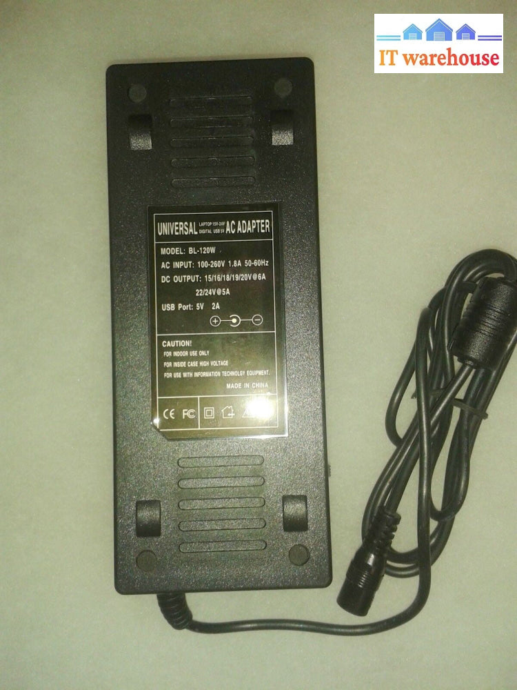 NEW 120w Universal AC Adapter Power USB Charger Laptop NoteBook 8-Tips