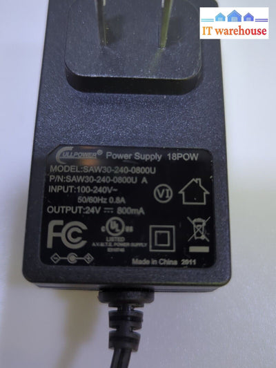 NEW 1x ULLPOWER Power Supply 100-240V AC TO 24V DC 0.8A 800mA ADAPTER