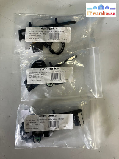 ~ (New) 3 Plantronics HL10 Kit P/N 71483-01 Extension Arm with Ring Detector