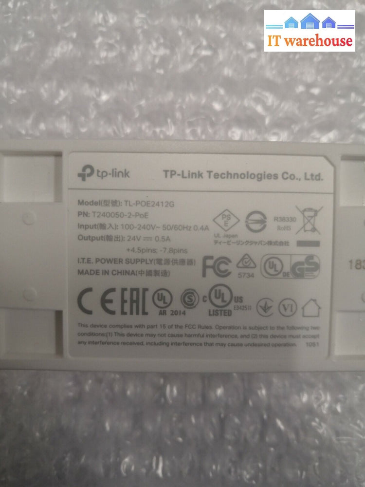 + New 3X Tp-Link Tl-Poe2412G T240050-2 24V 0.5A I.t.e Psu Passive Poe Adapter @