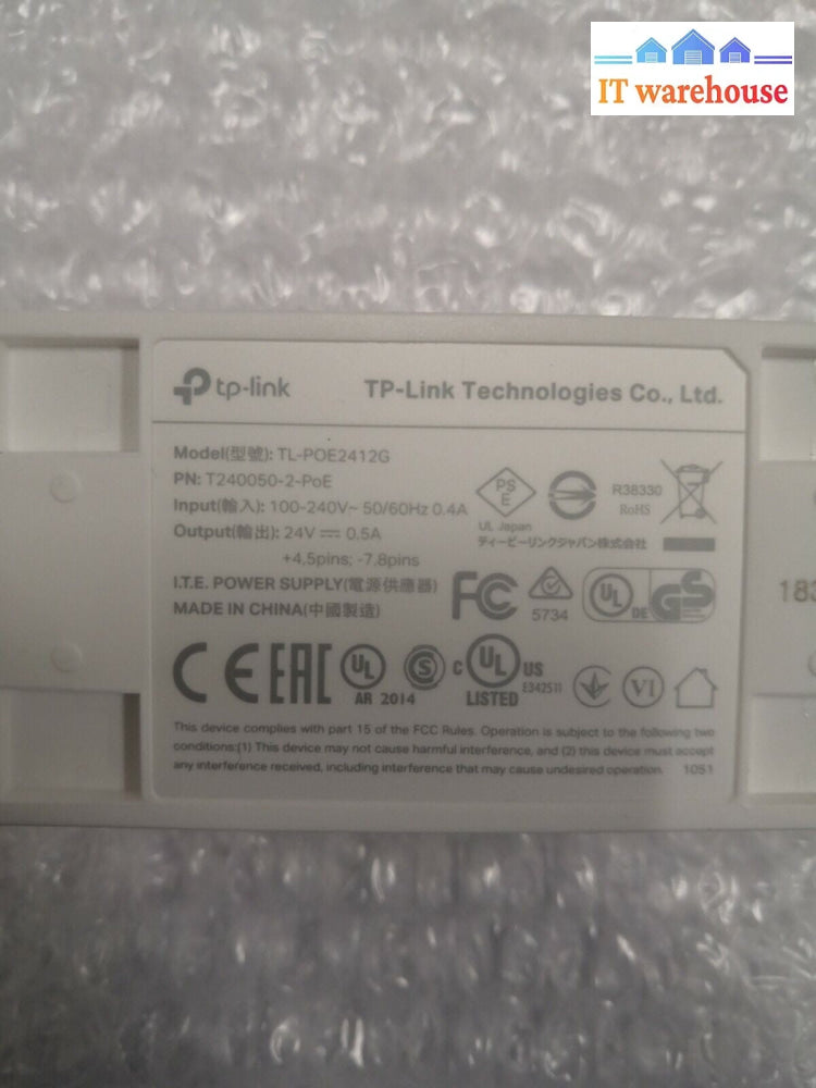 + NEW 3x TP-Link TL-POE2412G T240050-2 24V 0.5A I.T.E PSU Passive PoE Adapter  @