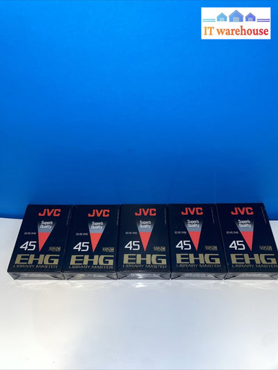 New 5 Pack Jvc Ec-45 45 Minutes Vhsc Camcorder Video Tape Cassettes