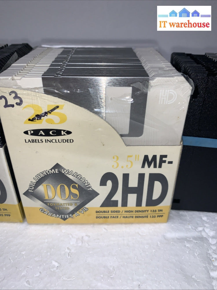 New ~. 60 Pack 3.5" DS/HD  1.44 MB Floppy Disks