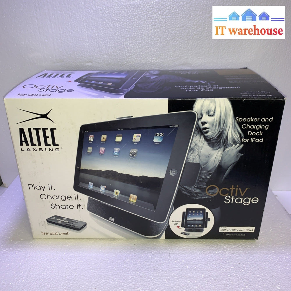 New ~ Altec Lansing Octiv Stage iPad Charging Dock + Speaker