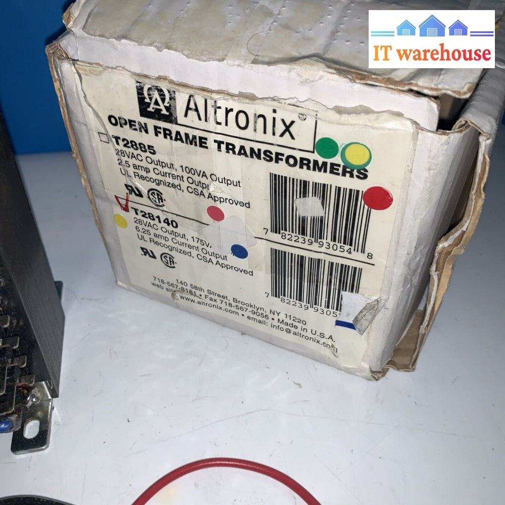 New Altronix T28140 Dual Voltage Open Frame Transformer Power Supply 28V Ac