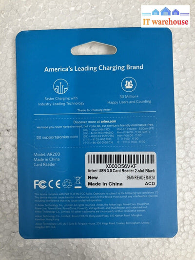 ~ New Anker AR200 8-in-1 USB 3.0 Memory Card Reader - Black