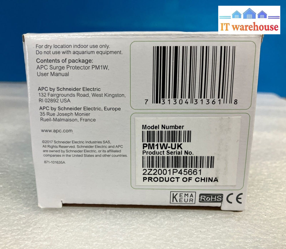 (New) APC Home / Office SurgeArrest 1 outlet 230V  13A SurgeProtector