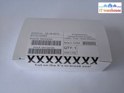 + NEW Avaya NTYS17DAE6 PSC18U-480 48V 0.38A Power supply For VVX 501 600 601