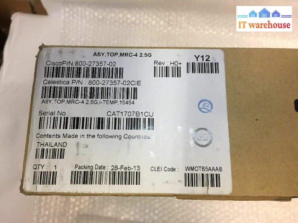 - NEW Cisco 15454-MRC- 2.5G4 Optics 4 port Card WMOTB5AAAB 800-27357-02. @@@ 