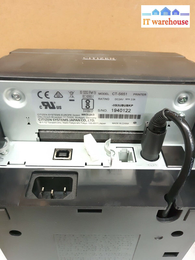 - NEW Citizen CT-S651 USB Thermal POS PRINTER , Ct-S600 TYPE CT-S651IIS3UBUBKP