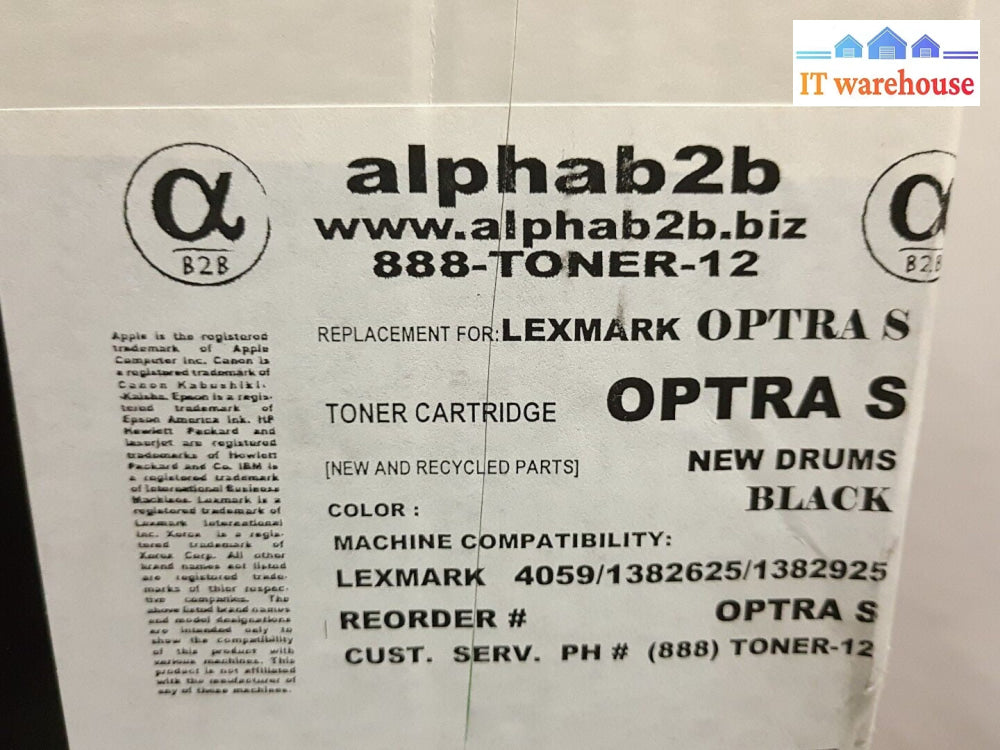 - NEW Compatible Optra S Black Toner Cartridge Lexmark Optra S 