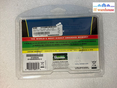 New Corsair VS1GSDS533D2 Value Select 1GB DDR2-533 PC2-4200 Laptop SO-DIMM RAM ~