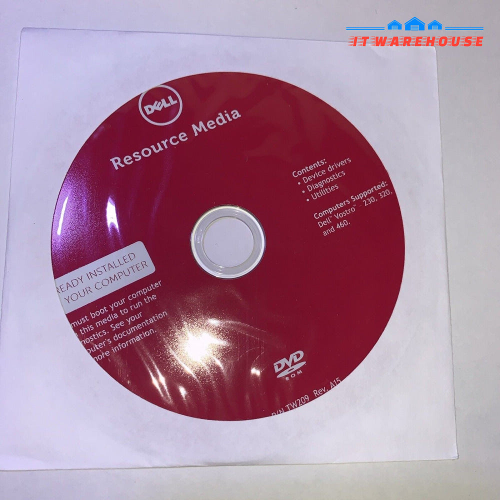New Dell Vostro 230 320 460 Resource Media with drivers + utilities+ Diagnostics