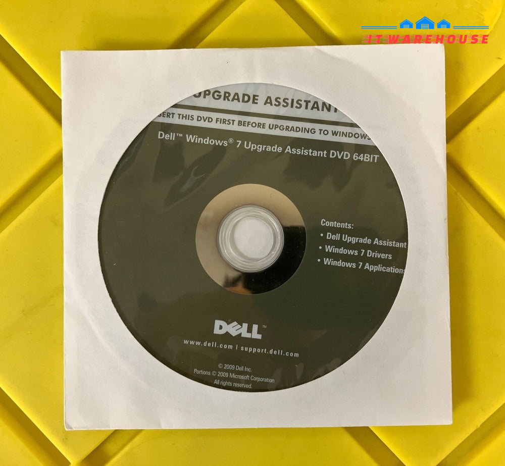 ~ New Dell Windows 7 Upgrade Assistant DVD 64-Bit Include Drivers & Applications