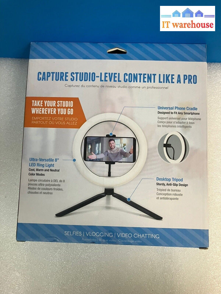 ~ ( New ) Emerge Selfie Stick Content Creator Pro W/ Phone Holder & Tripod Stand